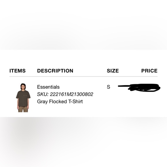 COPY - Fear of god essentials Gray Flocked T-Shirt - Picture 10 of 11